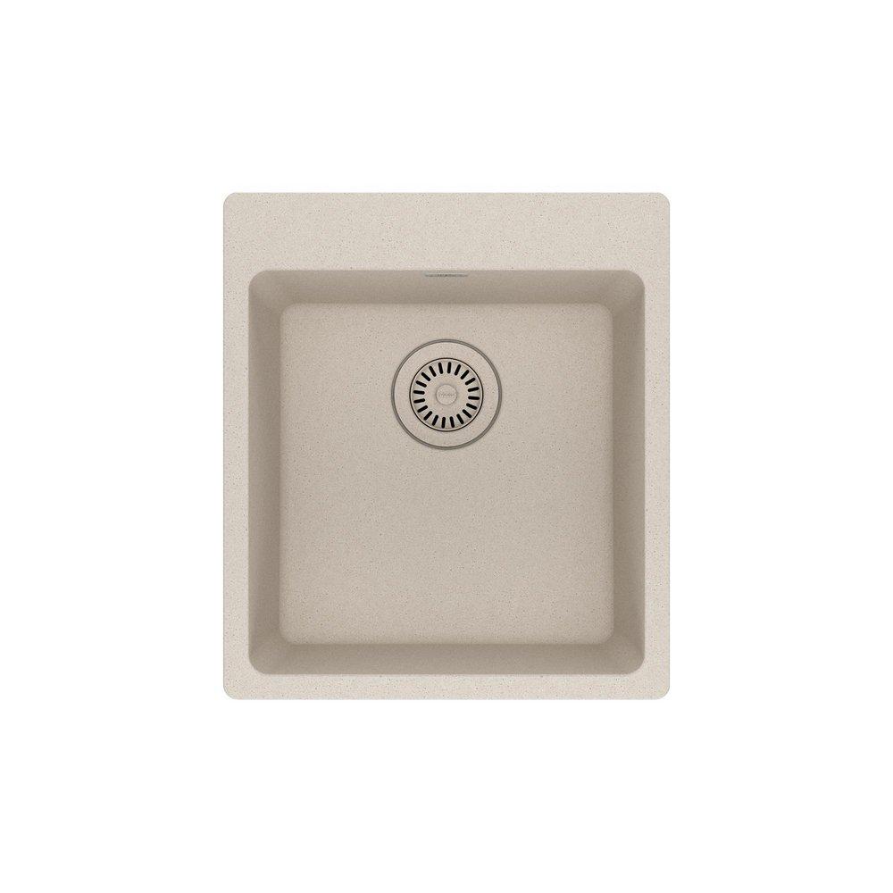 Franke Champagne 17-5/16 x 19-11/16 in. No Hole Dual Mount Granite Bar Sink 