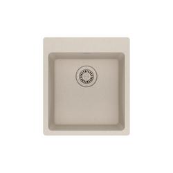 17-5/16 x 19-11/16 in. No Hole Dual Mount Granite Bar Sink in Champagne