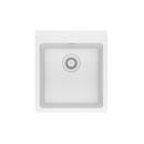 Franke Polar White 17-5/16 x 19-11/16 in. No Hole Dual Mount Granite Bar Sink 