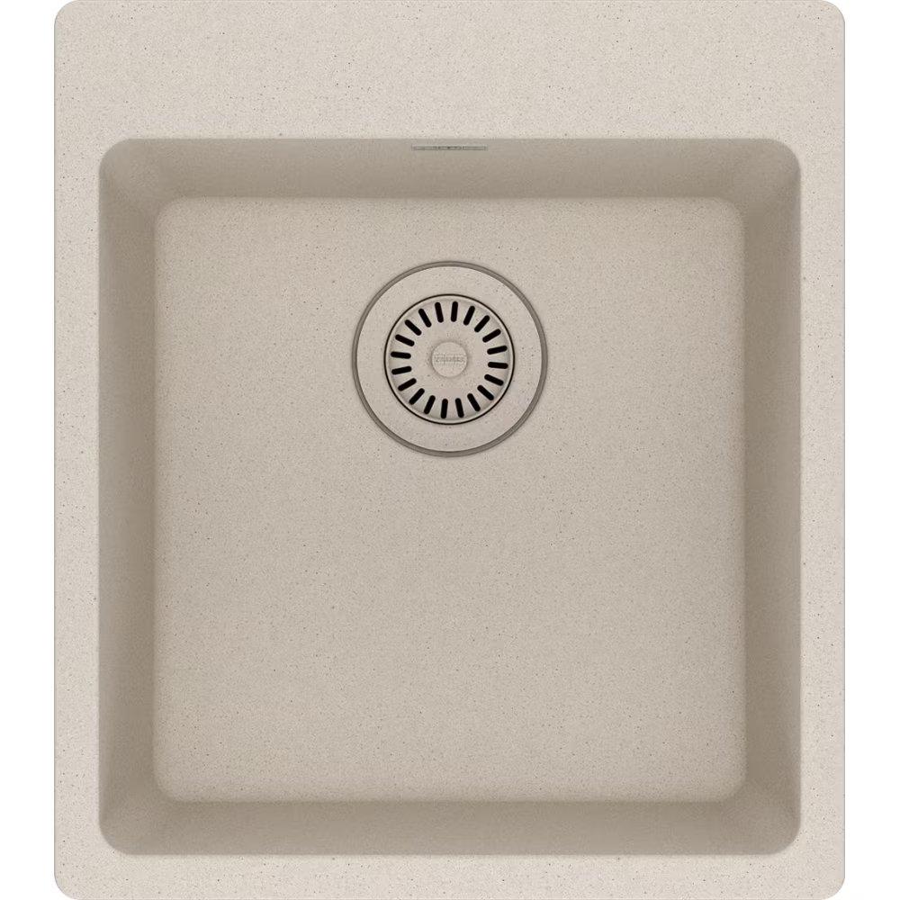 Franke Polar White 17-5/16 x 19-11/16 in. No Hole Dual Mount Granite Bar Sink 