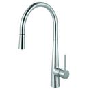 Single Handle Pull Down Kitchen Faucet in Stainless Steel