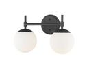 2-Light Vanity Fixture in Matte Black 