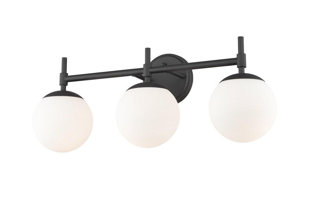 3-Light Vanity Fixture in Matte Black 