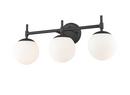 3-Light Vanity Fixture in Matte Black
