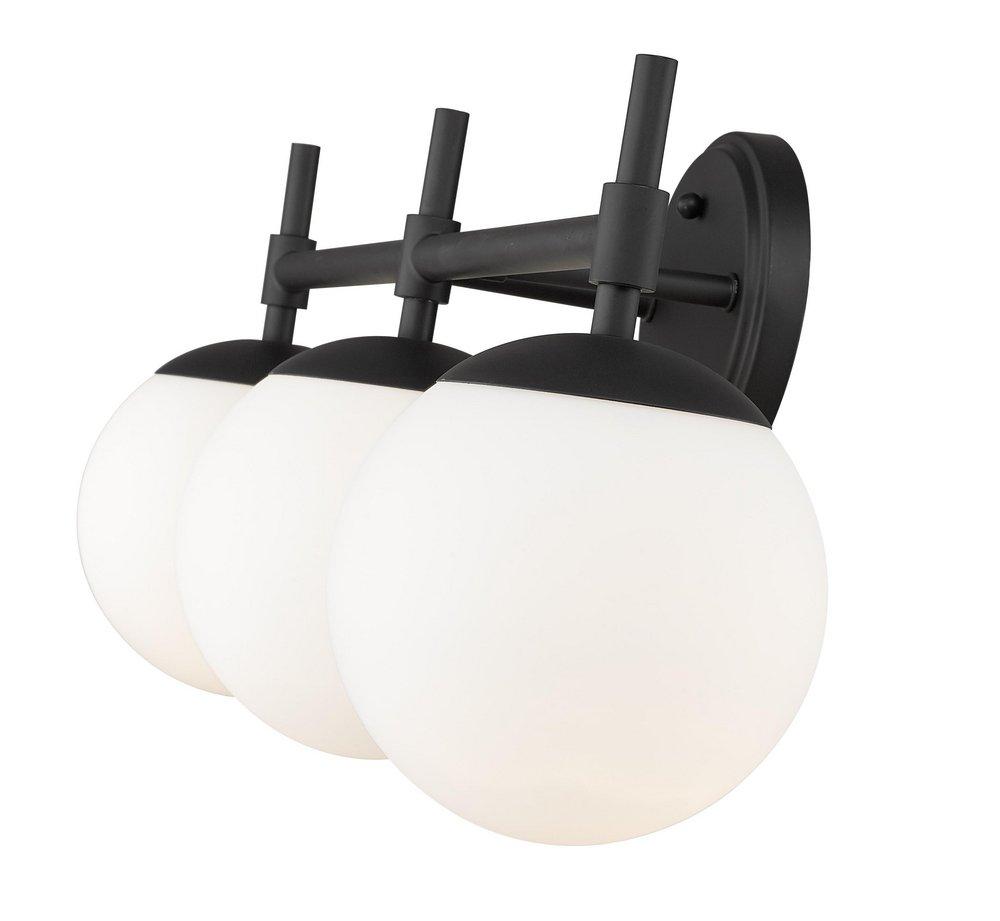 3-Light Vanity Fixture in Matte Black 