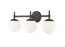 3-Light Vanity Fixture in Matte Black 