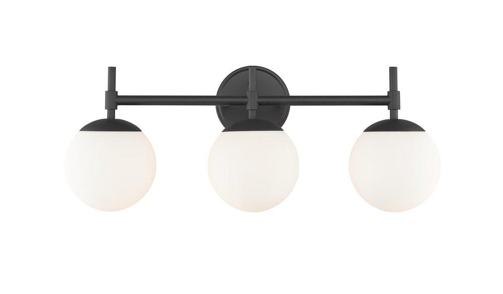3-Light Vanity Fixture in Matte Black 