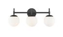 3-Light Vanity Fixture in Matte Black 