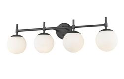 4-Light Vanity Fixture in Matte Black
