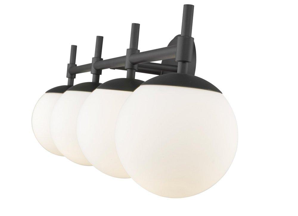 4-Light Vanity Fixture in Matte Black 