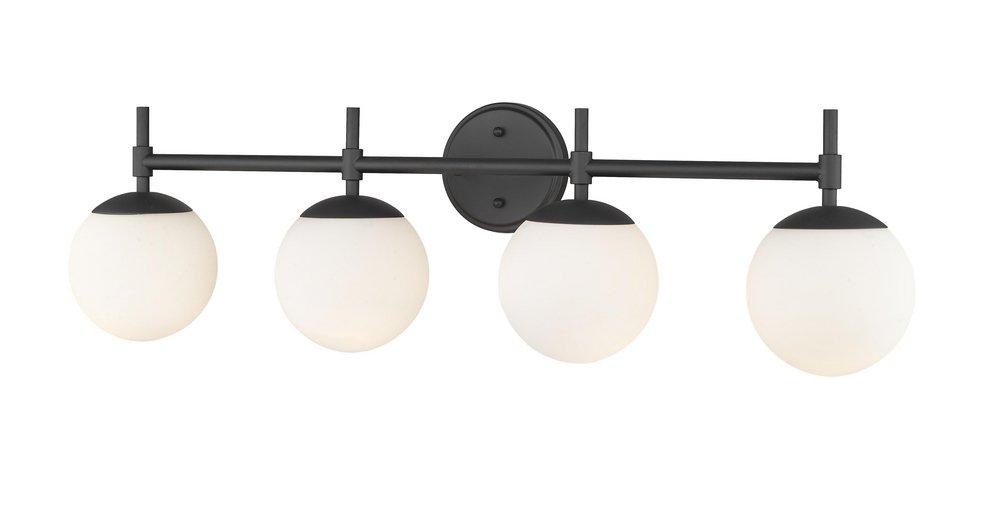 4-Light Vanity Fixture in Matte Black 