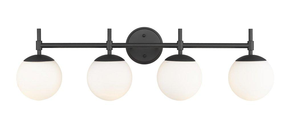 4-Light Vanity Fixture in Matte Black 