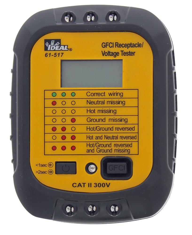 120V GFCI RECEPTACLE / OUTLET VOLTAGE TESTER 