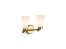 SIMPLICE TWO-LIGHT SCONCE BRUSHED MODERNE BRASS 