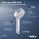 AWAKEN G110 MULTIFUNCTION 2.5 GPM HANDSHOWER POLISHED CHROME 