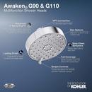 AWAKEN G90 THREE-FUNCTION SHOWERHEAD - 2.5 GPM MATTE BLACK 