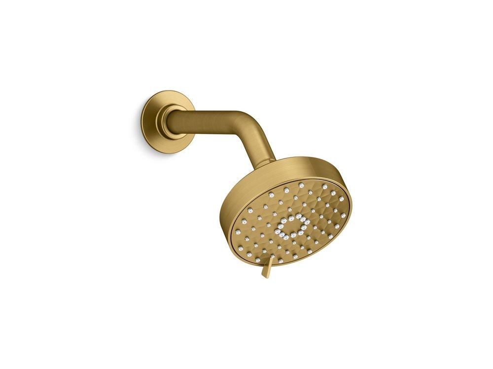 AWAKEN G110 THREE-FUNCTION SHOWERHEAD - 2.5 GPM VIBRANT BRUSHED MODERNE BRASS 