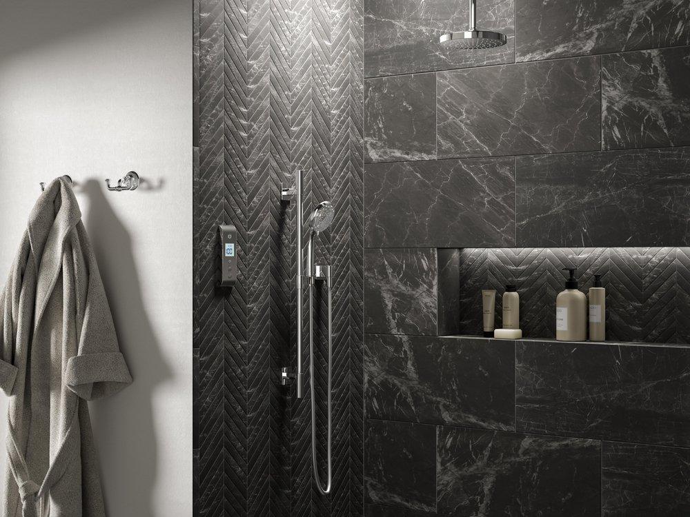 KOHLER Matte Black Single Function Showerhead 