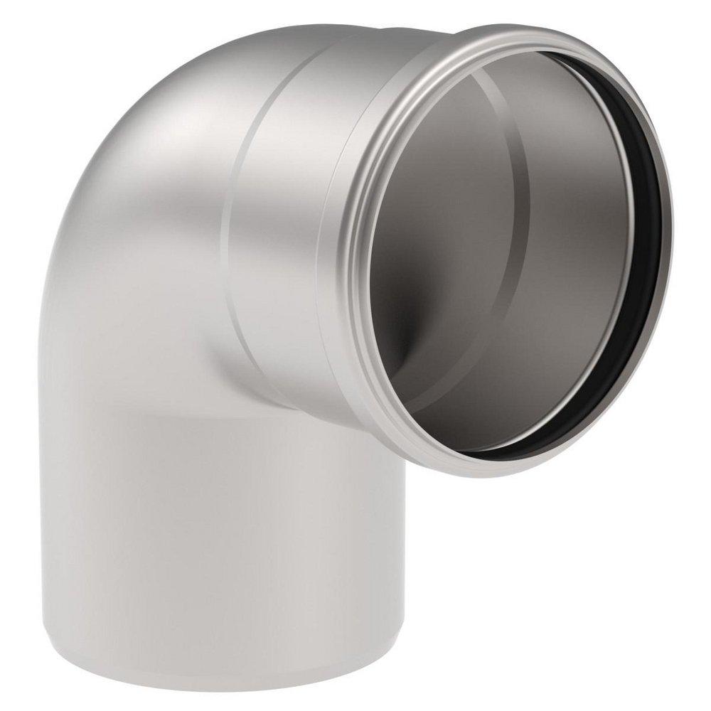 4 IN 90 DEGREE SS BEND 316 STAINLESS PUSH-FIT EPDM SEALING RING PICKLING AND PASSIVATION FINISH 