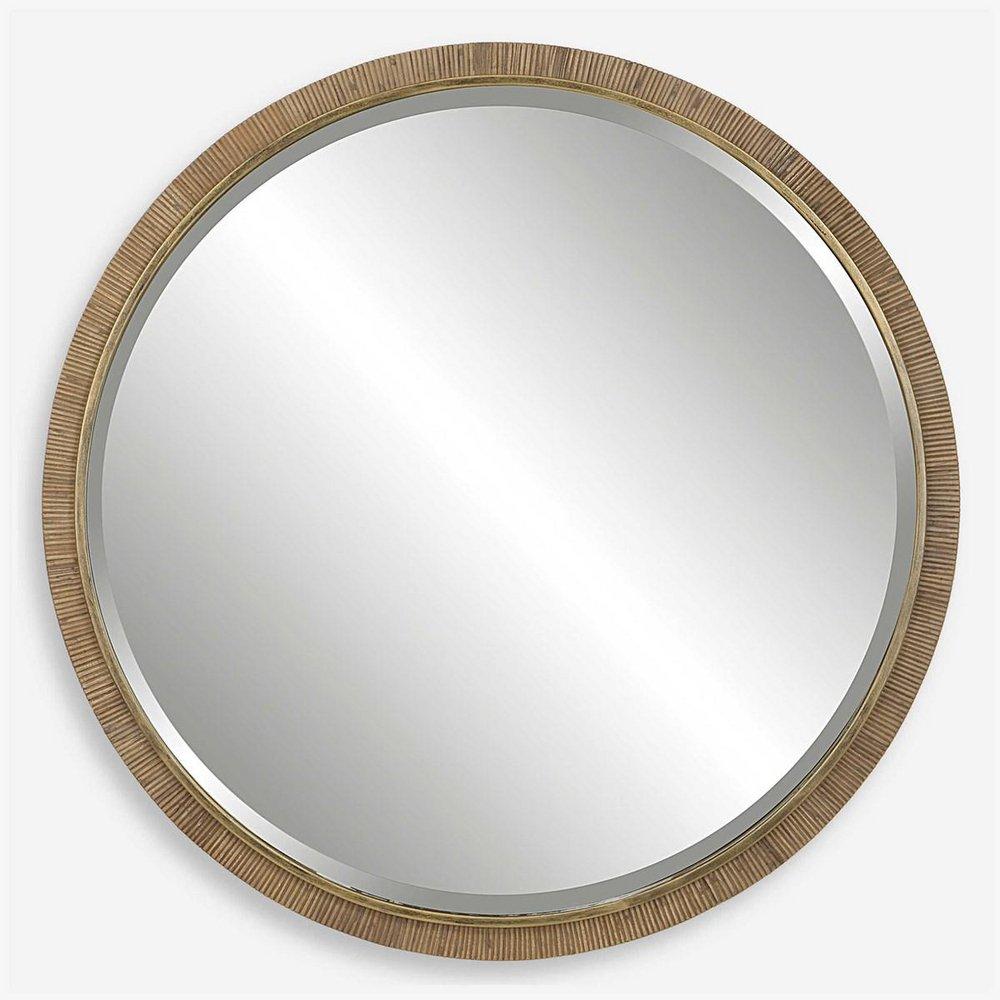 PARADISE ROUND MIRROR RATTAN 