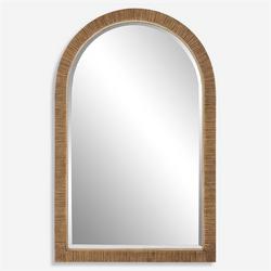 54 x 2 x 35 in. Beveled Edge Arched Framed Mirror
