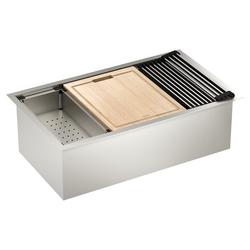 30 in. Undermount Stainless Steel Single Bowl Workstation Kitchen Sink
