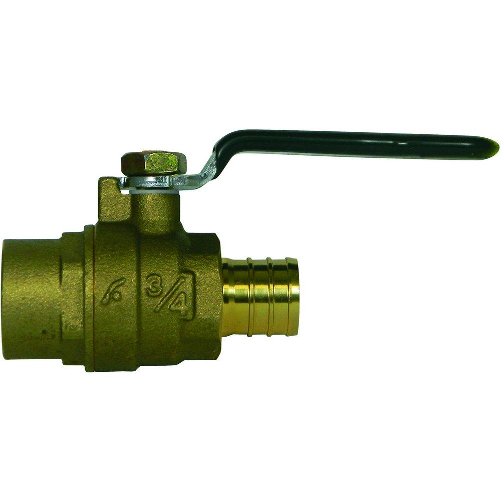 1/2 in. Brass Sweatt X Pex Ball Valve 