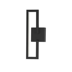 14W 1-Light 18 in. Wall Sconce in Black