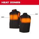 Milwaukee&reg; Black 12V 4 Piece Lithium-ion Polyester Heated Vest in Black 