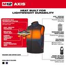 Milwaukee&reg; Black 12V 4 Piece Lithium-ion Polyester Heated Vest in Black 