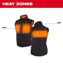 Milwaukee&reg; Black 12V 4 Piece Lithium-ion Polyester Heated Vest in Black 