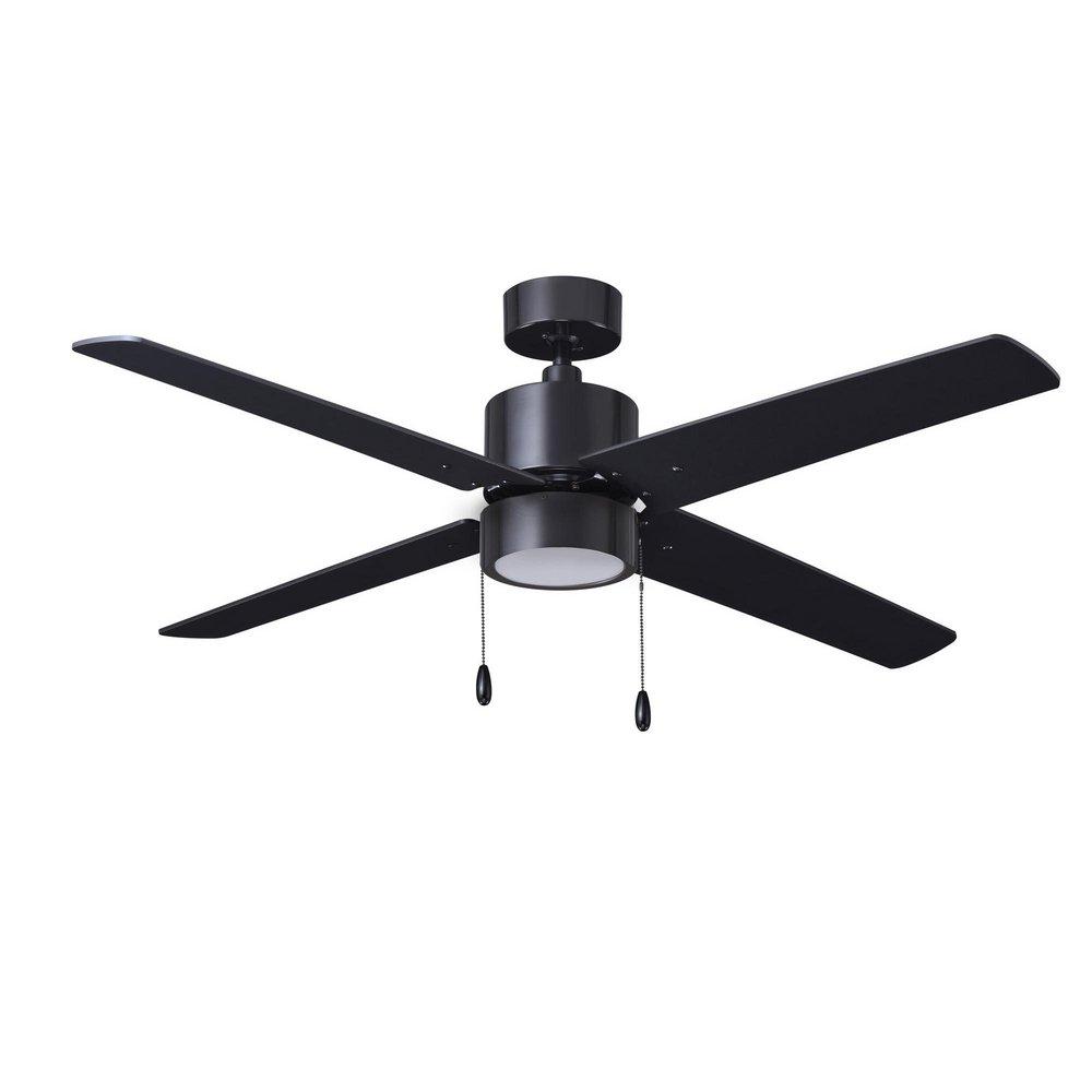 RP Lighting Black 52 in. 4-Blade Indoor Ceiling Fan 