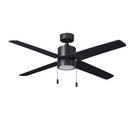 RP Lighting Black 52 in. 4-Blade Indoor Ceiling Fan 