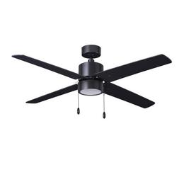 52 in. 4-Blade Indoor Ceiling Fan in Black/Black