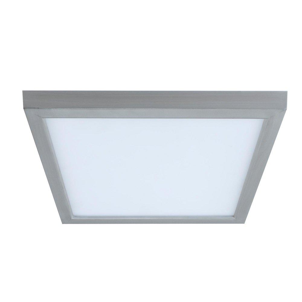 13 in. LED Square Ceiling Mount Light in Brushed Nickel 