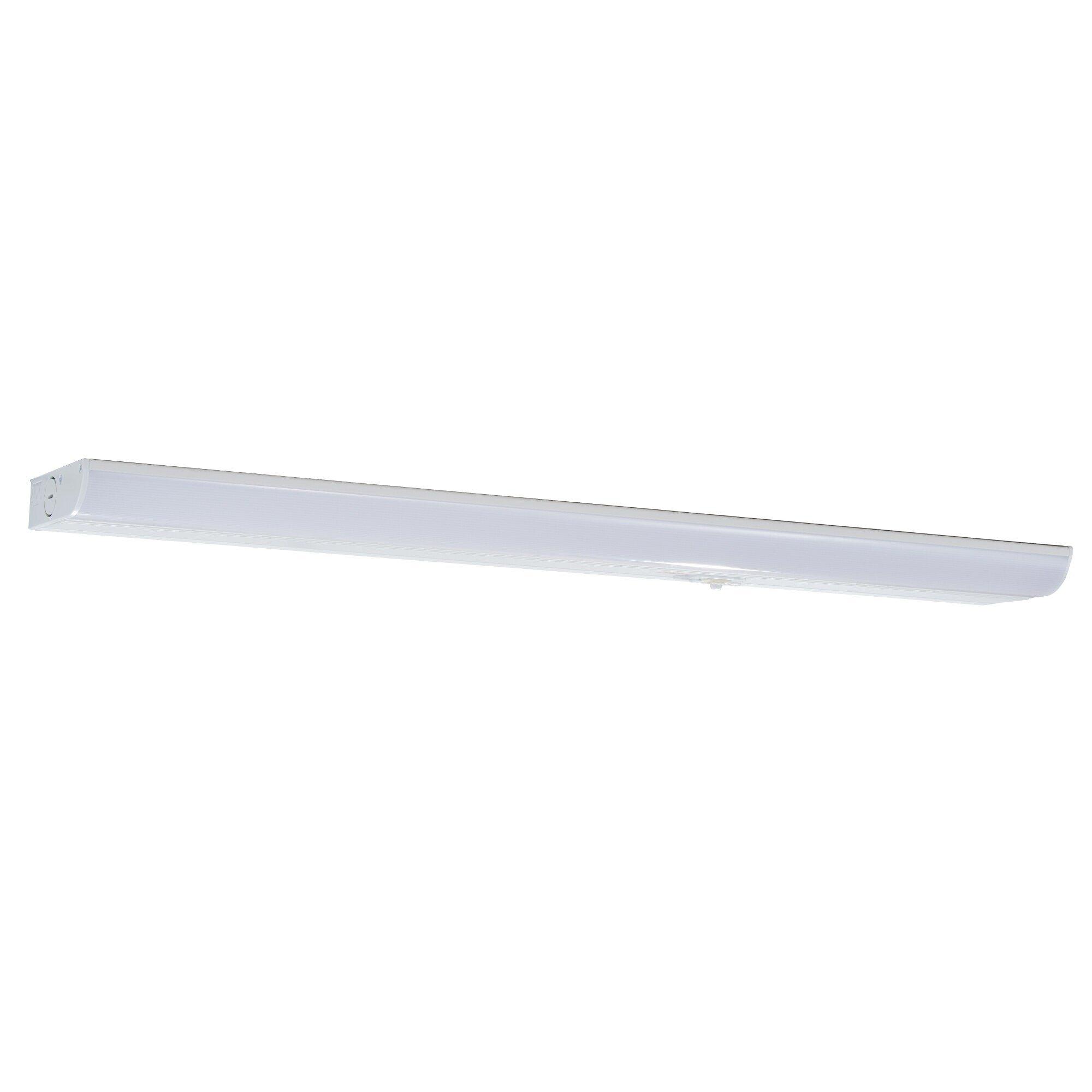 36 in. Wide Toggle On / Off 3000K LED Under Cabinet Light with 24 in. Power Cord in White 