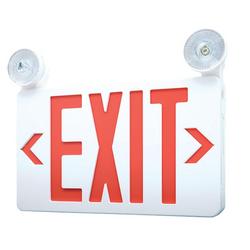 12 in. Red LED High Output Remote Capable Exit Emergency Combo Light