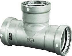 4 x 4 x 2 in. Press Global Reducing 304 SS Stainless Steel Tee