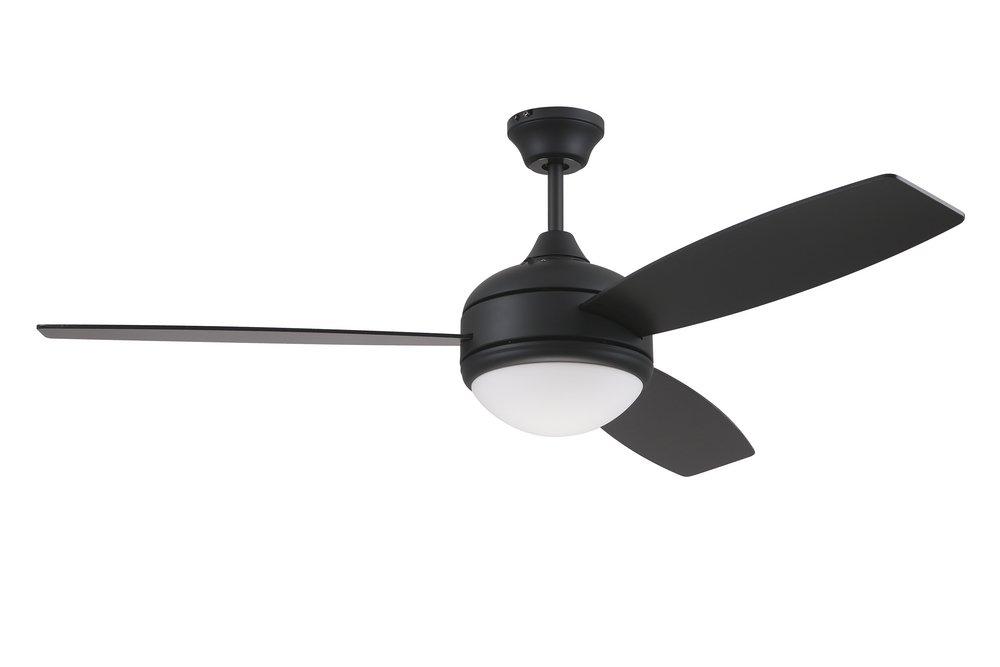 52 in. Three-Blade LED Ceiling Fan in Matte Black 