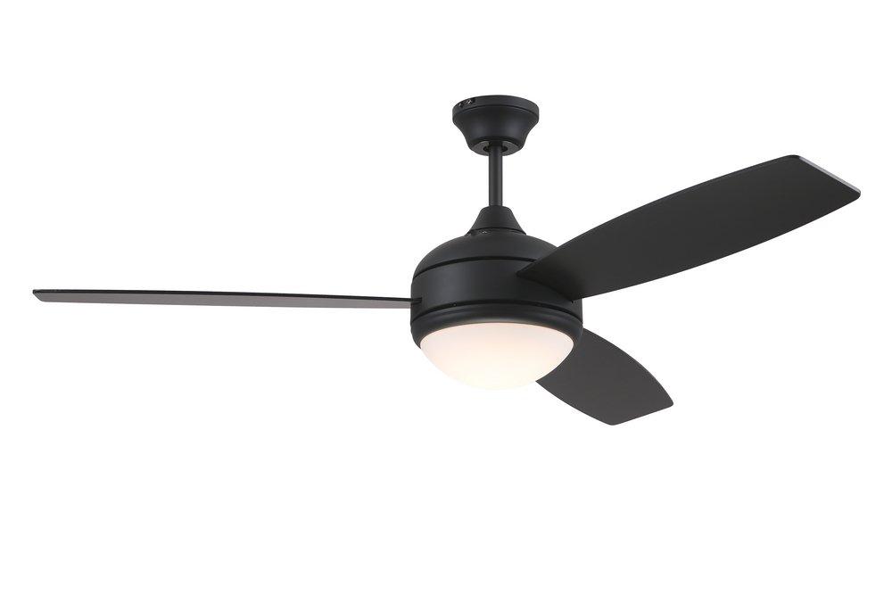 52 in. Three-Blade LED Ceiling Fan in Matte Black 