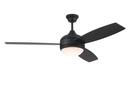 52 in. Three-Blade LED Ceiling Fan in Matte Black