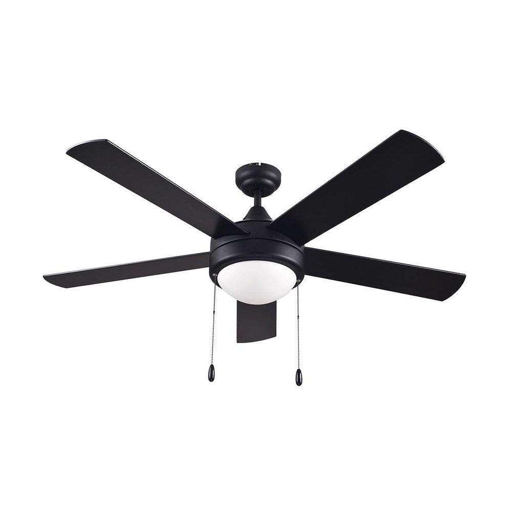 52 in. Five-Blade LED Ceiling Fan in Matte Black 