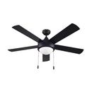 52 in. Five-Blade LED Ceiling Fan in Matte Black 