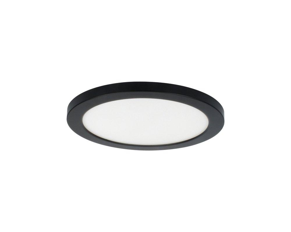 9 in. LED Color Selectable Round Flat Panel Ceiling Fixture in Matte Black 