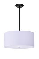 3-Light Pendant Fixture in Matte Black