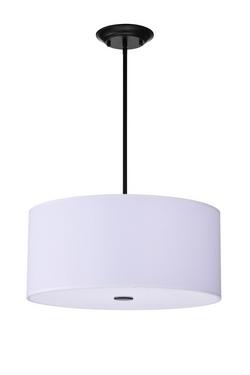 60W 3-Light Pendant Fixture in Matte Black