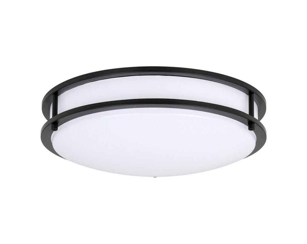 14 in. LED Round Saturn Ceiling Fixture in Matte Black 