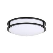 Miseno Saturn 10 in. LED Flush Mount Ceiling Fixture in Matte Black