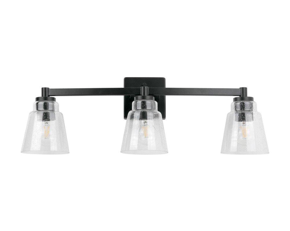3-Light Vanity Fixture in Matte Black 
