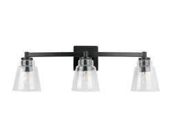 3-Light Vanity Fixture in Matte Black
